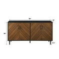 thumbnail image 5 of Walker Edison Mid Century Modern Buffet, White and Bookmatch, 5 of 13