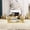 Gold+Transparent, variant on Oufan Luxury Living Room Table Set of 3 with 1 Coffee Table & 2 End Tables, Accent Table Set with Tempered Glass Top & Asymmetrical Metal Frame