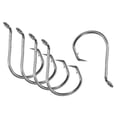 thumbnail image 1 of Uxcell 2# Ganchos de Pesca de Acero Carbono Offset con Barbas, Negro 100 Paquete, 1 of 5