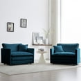 thumbnail image 5 of Domiluxe Single Sofa Chair,41" Modern Chenille Accent Chair with 1 Toss Pillow,Comfy Deep Seat Reading Sofa for Living Room Bedroom Apartment, Blue, 5 of 8