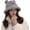 Grey, variant on Women Kawaii Bear Ear Bucket Hat Cute Sherpa Fleece Fisherman Beanie Hats Winter Warm Japanese Korean Preppy Caps