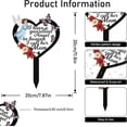 thumbnail image 2 of Metal Cemetery Memorial Plaque for Remembrance Cardinal Graveyard Decorations for Humans Markers Cross Sign Garden Outdoor Stake Miss You Headstones Easter Sympathy Gifts Tombstones, 2 of 4