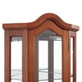 thumbnail image 3 of Corner Curio Cabinet, 70.5" H Lighted Glass Display Case with 5 Adjustable Tempered Glass Shelves, Wine Cabinet Rack for Bar and Liquor Storage (E26 Bulb Not Inclued), 3 of 9