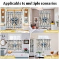 thumbnail image 5 of Texas Star Navy Blue Kitchen Curtains Window Panels, Farmhouse Vintage Art Wooden Insulated Window Treatment Curtain, Grommet Curtains for Bedroom/Living Room/Bathroom, 2 Piece 52"Wx63"L, 5 of 8