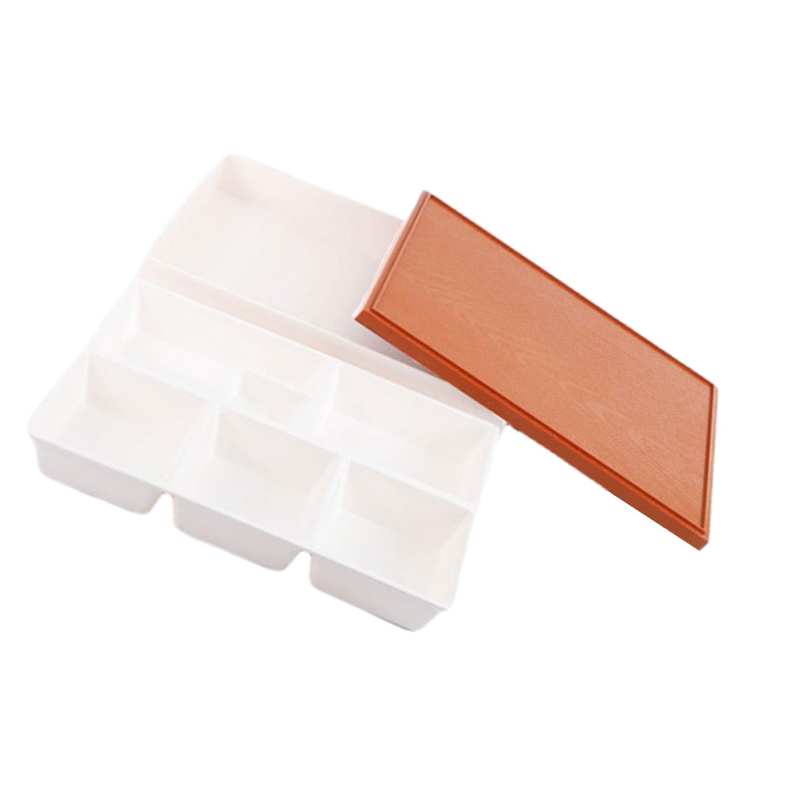 Fiocias Japanese Bento Box Stackable Lunch Bento Box Traditional Japanese Sushi Tray for 5 grids