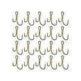 thumbnail image 2 of 20Pcs Double Fishing Hook High Carbon Steel Golden Barbed Hook Zander Fishhooks 2#, 2 of 9