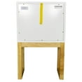 thumbnail image 2 of 16" X 12" X 26" White & Natural Solid Wood Two Drawer Side Table, 2 of 4
