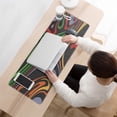 thumbnail image 3 of Black Bottom Green Red Orange LinesLine Theme&nbsp;mousepad Gamingwaterproofwashable&nbsp;for Office Home Work GamingmousepadsRubber Base Mousepad with Stitched Edges 31.5x11.8inches, 3 of 7