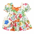 thumbnail image 2 of LOVZFMLL Robe d'Été pour Filles en Bas Âge Robe Princesse Sans Manches + Chapeau, 2 of 4