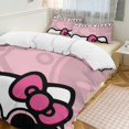 thumbnail image 1 of Hello Kitty Ensemble de Lit Jumeau 3 Pcs - Comprend 1 Couette Simple et 2 Taies d'Oreiller Literie - Microfibre Résistante à la Décoloration - Hello Kitty, 1 of 4