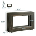 thumbnail image 4 of Demi Bonn 47" Farmhouse Console Table, Modern Living Room Sofa Table with Storage, Contemporary Entryway Hall Table, Foyer Display Table, Dark Gray, 4 of 11