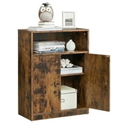 VASAGLE Storage Cabinet, Adjustable Shelf, for Living Room, 23.6", Rustic Brown