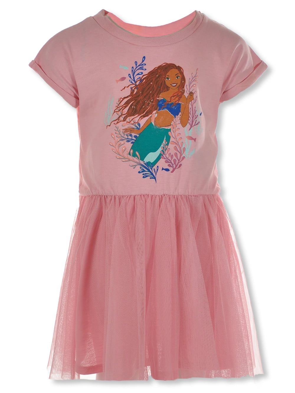 Disney The Little Mermaid Girls' Ballerina Dress pink, 3t (Toddler
