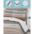 thumbnail image 4 of Farmhouse Brown Grey Twin Size Down Alternative Comforter, Lightweight Comforter Quilt Bedding Set with Pillow Shams Country Vintage Wooden All Seasons Bed Comforter Duvet Insert 68"x86", 4 of 7