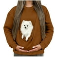 thumbnail image 5 of purcolt Women's Cats Dogs Carrier Sweatshirt Long Sleeve Kitten Puppy Holder Hoodies Front Large Pouch Pet Carrier Pullover Tops, 5 of 7