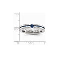 thumbnail image 2 of Mens 1/5 Carat (Ctw) Natural Blue Sapphire Band Ring in Titanium, 2 of 6
