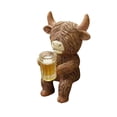 thumbnail image 2 of Highland Cow Statue Flower Pot Decoration Resin Flower Hugger with Glass, Cute Farm Animal Ornament for Garden Patio Balcony Yard Lawn or Indoor Living Room Decor Gift, 2 of 4