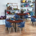 thumbnail image 3 of Regency 36 Round Adjustable Classroom Table- Cherry & 4 Andy 12 Stack Chairs- Blue, 3 of 7