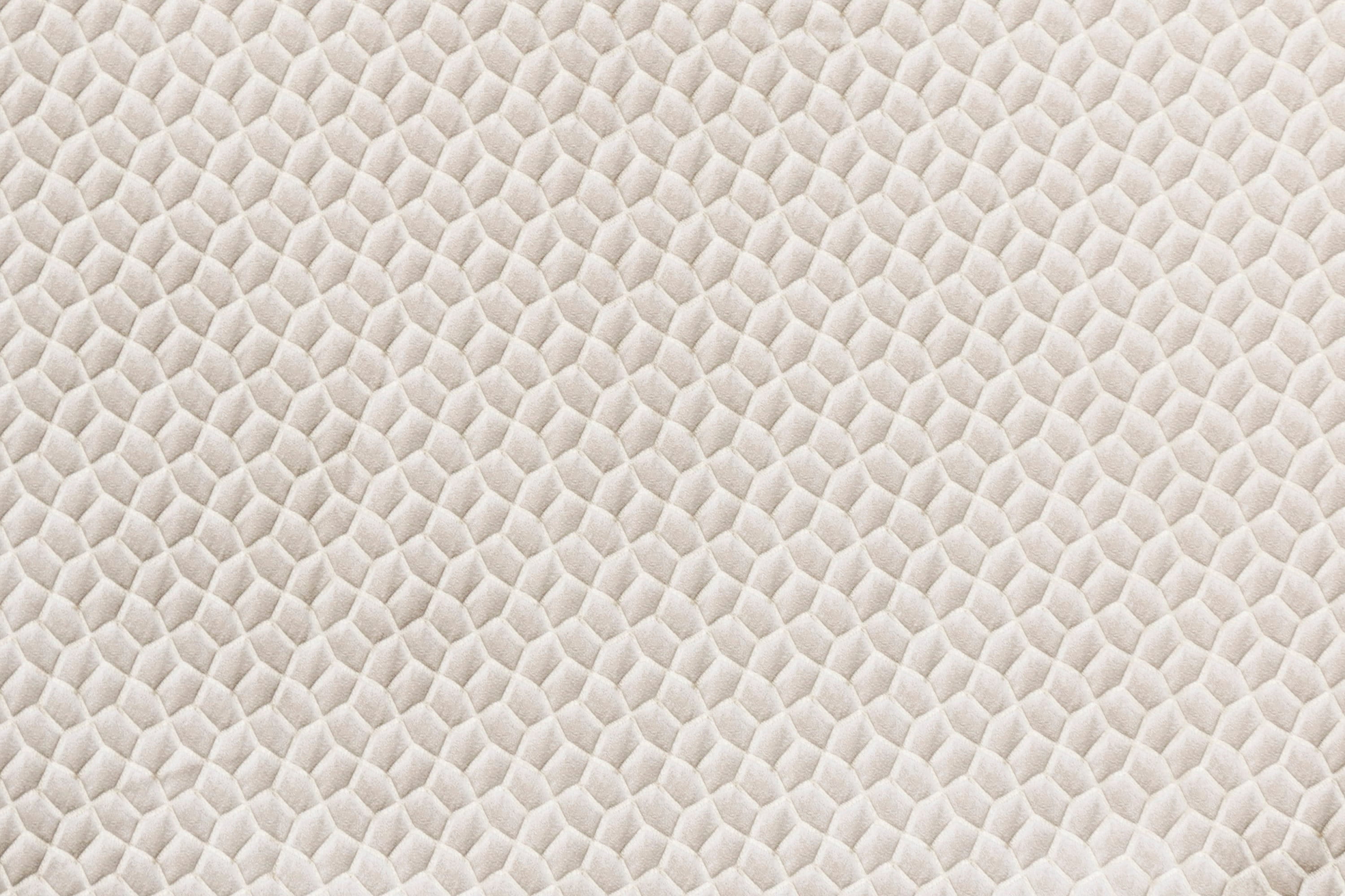 Fabric Mart Direct Cream Jacquard Weave Fabric By The Yard, 54 inches or 137 cm width, 19 Continuous Yards Cream Jacquard Fabric, Hexagon Geometric, Upholstery Drapery Curtain Wholesale Fabric