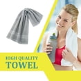 thumbnail image 3 of Cotton Sports Towel Solid Color Rectangular Replacement Water Absorbent Running Bodybuilding Towel Washcloth Accessories, 3 of 10