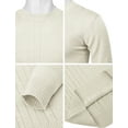 thumbnail image 4 of Mens Casual Slim Fit Knitted Pullover Sweaters Crew-neck Twisted Patterned Long Sleeve (CMOSWL074), 4 of 6