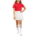 thumbnail image 2 of Odeerbi Niñas 3 Piezas Preppy Vestido Tenis Camisa de Golf y Falda Plisada Con Set de Uniforme de La Escuela de Las Medias, 2 of 9