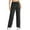 Black, variant on Diufon Women's Cargo Pants Solid Color Lounge Pants with Pockets Elastic High Waist Drawstring Straight Pants