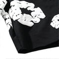 thumbnail image 4 of Summer Men Shorts Flower Print Drawstring Elastic Waist Loose Pockets Pleated Vacation Beach Sport Casual Homewear Short Pants, 4 of 5
