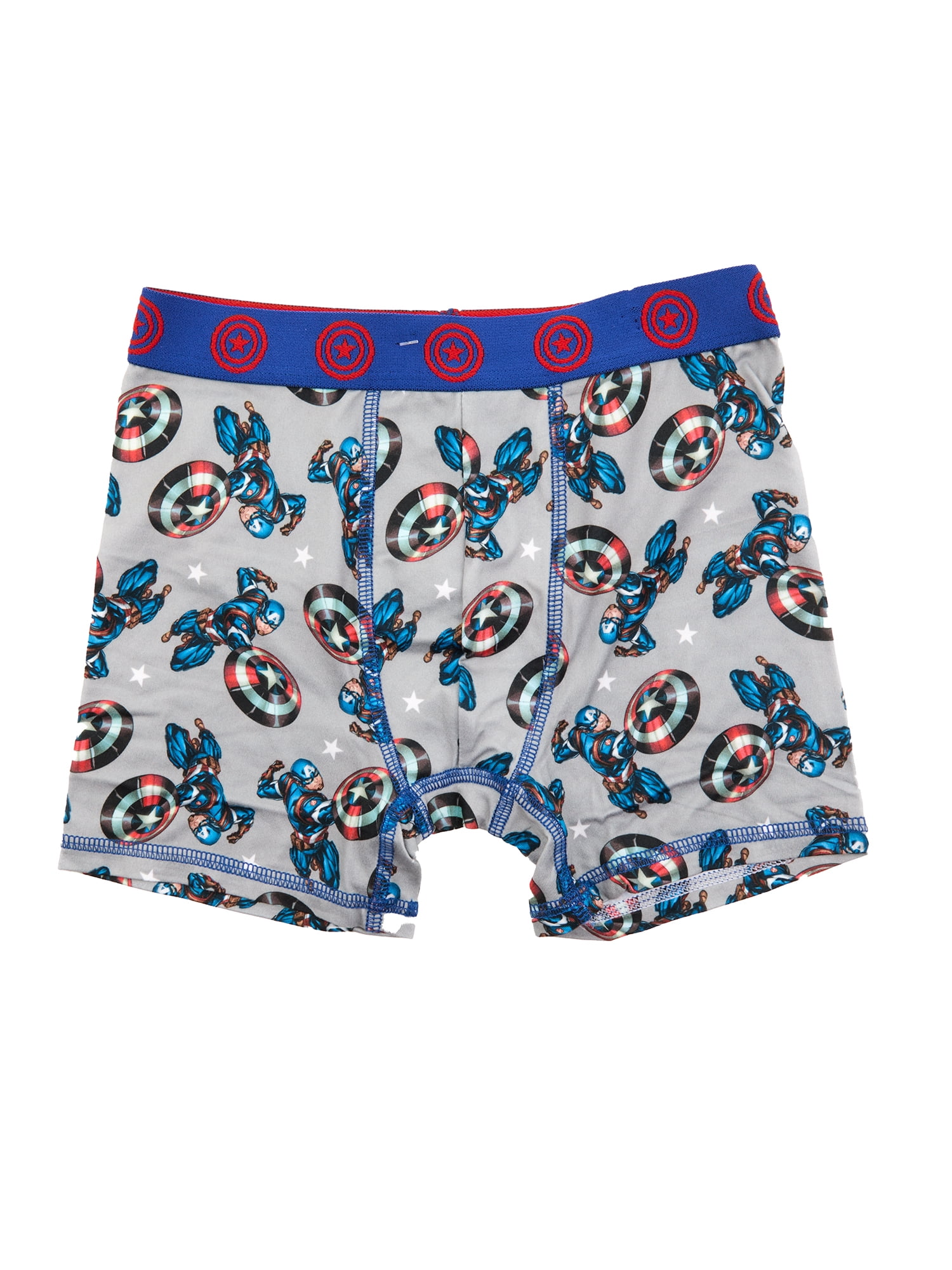 Captain America Boys Boxer Brief Underwear, 4-Pack, Sizes XS-XL