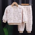 thumbnail image 2 of Gerichy Kids Toddler Girls Boys Winter Fleece Pajama Set Thicken Flannel Sleepwear Tops+Pants Baby Loungewear Pjs 2 Pieces 6M-12T, 2 of 4