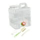 thumbnail image 3 of Tanque de almacenamiento de bebidas, gran capacidad, cubo transportador de agua con grifo, material de PC, asa portátil, adecuado para acampar, vehícu Claro, 3 of 9