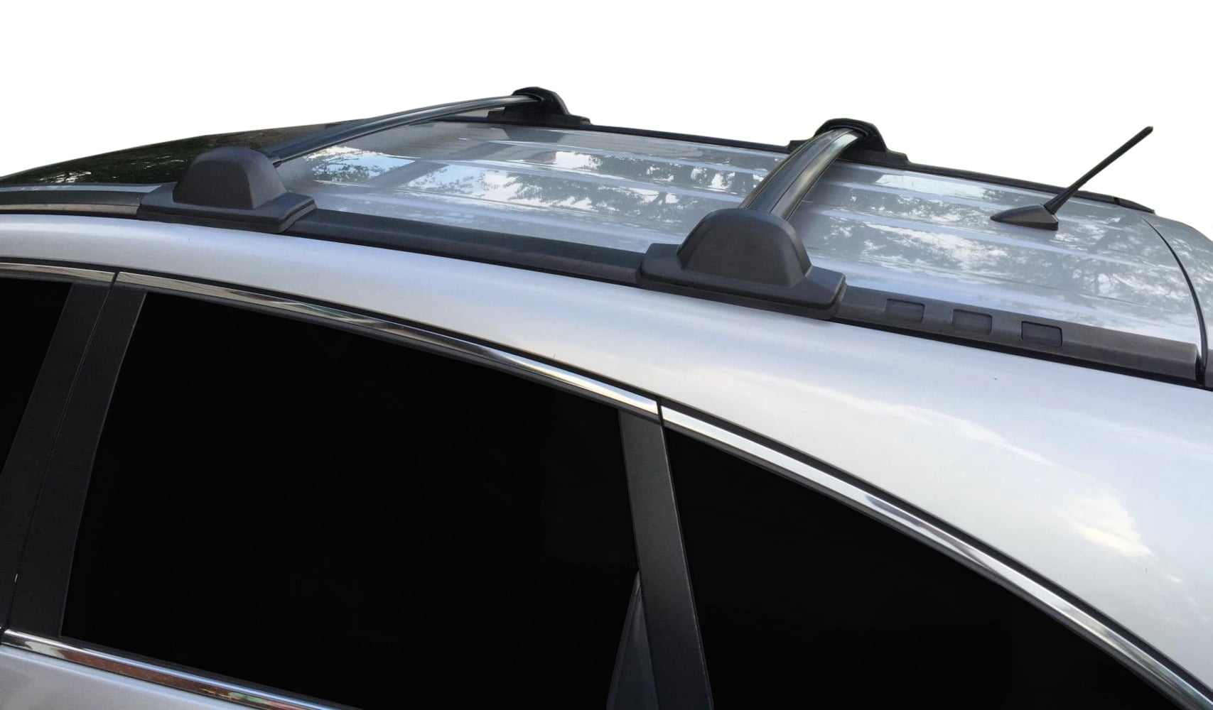 BrightLines Roof Rack Crossbars Roof Bars Replacement for Honda CR-V 2007 - 2011 for Kayak Luggage Ski Bike Carrier, Black Aluminum Top Cargo Rack