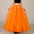 thumbnail image 2 of Women's Flowy Long Swing Skirt Elegant Layered Petticoat A-Line Maxi Skirt, 2 of 2