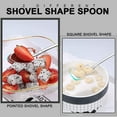 thumbnail image 5 of Ludlz Stainless Steel Shovel Shape Spoon, Gleaming Tea Coffee Sugar Cake Spoon, Dessert Ice Cream Spoon, Fruit Spoon Stirring Spoon Metal Yogurt Spoons, 5 of 7