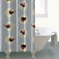 thumbnail image 4 of Gray Chicken Circle Pattern Shower Curtain 84"x72" ,Bathroom Decorative Shower Curtains Set with 12 Hooks,Modern Waterproof Washable Shower Curtain, 4 of 6