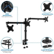 Mount-It! Triple Monitor Desk Mount, Fits 24-32 Monitors, Full Motion Stand, Ergonomic