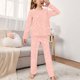 thumbnail image 2 of Odeerbi 2-14 Años Niños Niñas Pijamas Suaves Manga Larga Tops Pantalones Juego Suaves Estrellas Estampadas Ropa de Dormir Franela Juego de Dos Piezas, 2 of 4