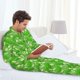 thumbnail image 5 of Balery Green Cucumber Pijama para Hombre de Dos Piezas con Manga Larga, Conjunto de Dormir y Descanso Suave con Bolsillos-XX-Large, 5 of 5