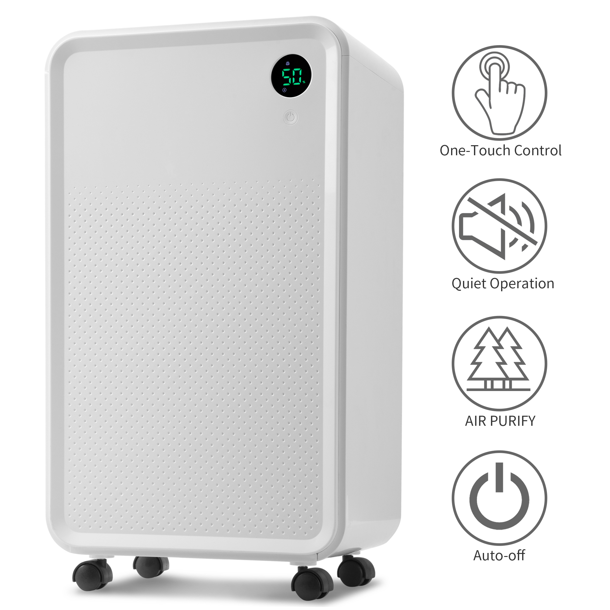 BTMWAY Basement Dehumidifier, 3,000 Sq. Ft. Dehumidifier for Home, Auto