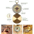 thumbnail image 3 of Brújula de navegación, brújula de bolsillo antigua con función luminosa, brújula militar resistente al agua para acampar, orientarse, hacer senderismo, marchar y navegar, 3 of 5
