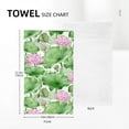 thumbnail image 3 of ZNDUO Microfiber Bath Towel, Watercolor Lotus Leaf Pattern Towels for Bathroom, 27.5x16 in, 3 of 7