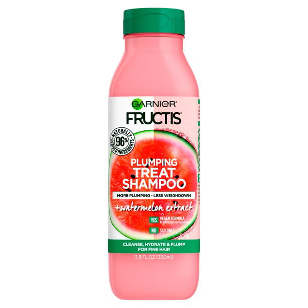 Horizontaal Punt Imperialisme Garnier Fructis Plumping Treat Shampoo with Watermelon Extract, 11.8 fl oz  - Walmart.com