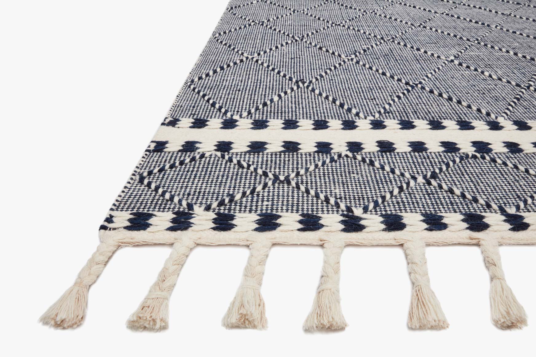 Loloi II Sawyer SAW-02 Navy Geometric Area Rug 5'-0" x 7'-6"