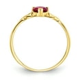 thumbnail image 3 of Primal Gold 10 Karat Yellow Gold Genuine Garnet Birthstone Ring, 3 of 8