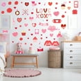 thumbnail image 3 of 4 Pcs Hearts Window Cling Valentine Day Love Sticker Home Hearts-Shape PVC Removable Static Window Sticker Decorations for Home Wedding Anniversary, 3 of 9