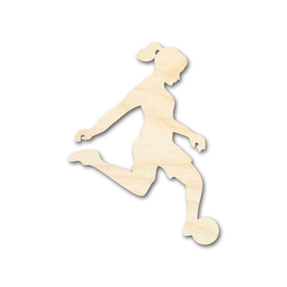 Unfinished Wood Soccer Player Silhouette 8" / 1/8"