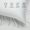 thumbnail image 5 of Sleep Zone King Sheets Set - 4 Piece Bedding - Jersey Knit Cooling Sheet Set - Soft and Fade Resistant - Easy Care - Deep Pocket (King,White), 5 of 8