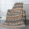 thumbnail image 3 of XMXT Throw Blankets, Vintage Aztec Bohemian Print Bed Blanket for Bedroom Sofa, 50 x 70 inches Multicolor, 3 of 9