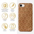 thumbnail image 4 of Case Yard Wooden Case Outside Soft TPU Silicone, Slim Fit Shockproof Wood Protective Phone Cover for Girls Boys Men and Women, Supports Wireless Charging Japanese Pattern Design case for iPhone-SE, 4 of 7
