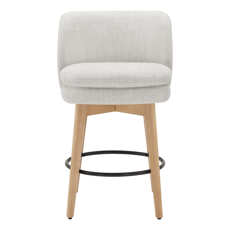 Spruce & Spring Swivel Upholstered Counter Stools Set of 2 Indoor Fabric Stools